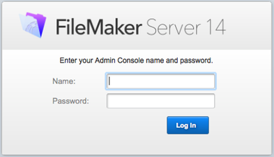 FileMaker Server 14 Login